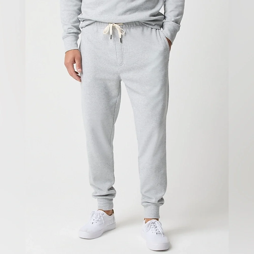 NWT J. Crew Men’s Double-knit sweatpant Heathered Grey Size Large